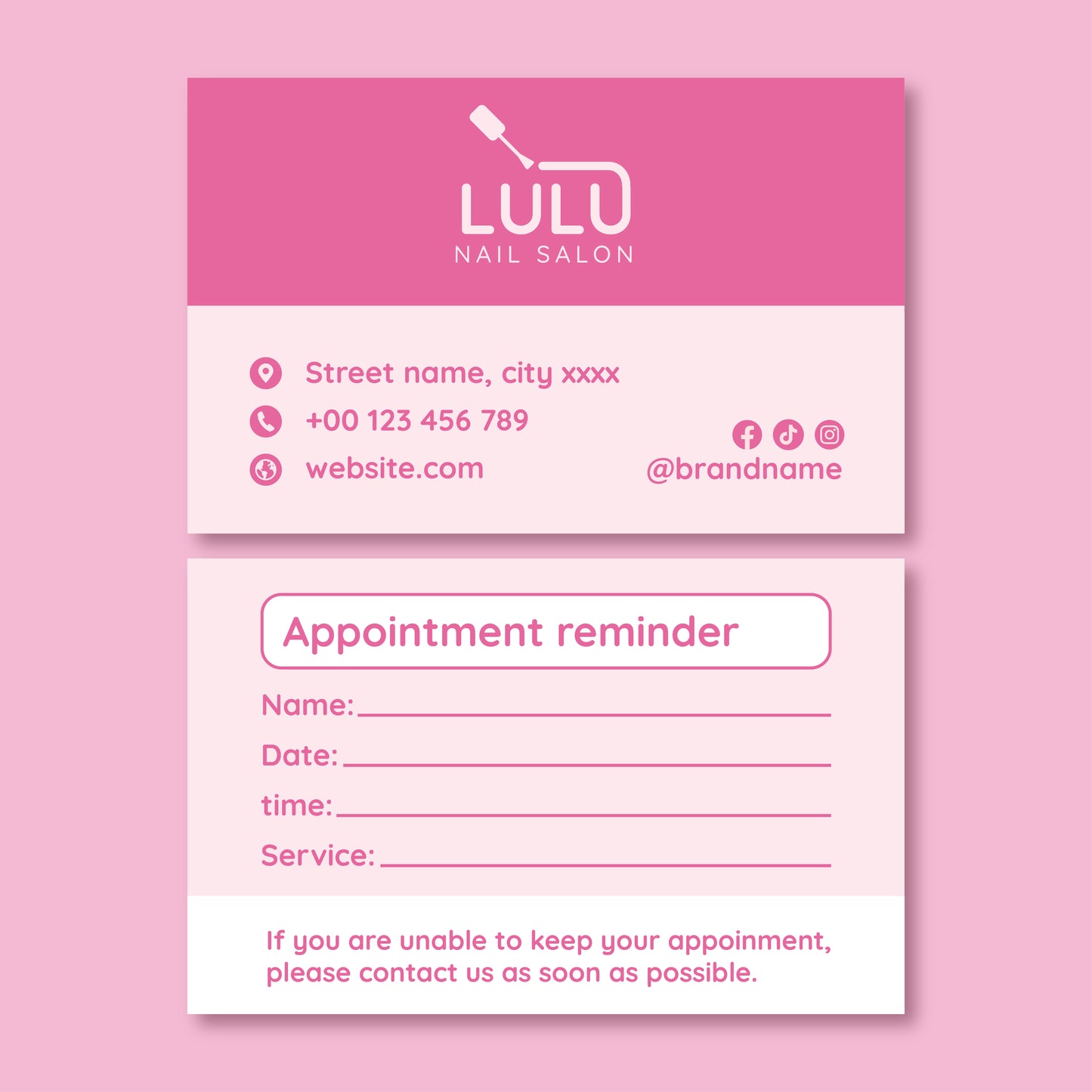 Loyalty/Appointment Cards
