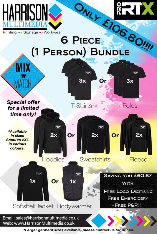 6 Piece Clothing Bundle (1 Person Start-up)