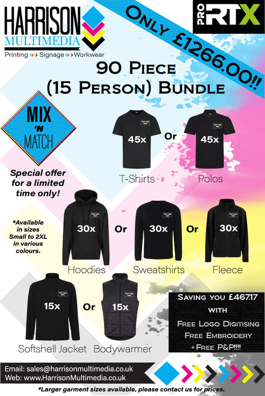 90 Piece Clothing Bundle (15 Person)